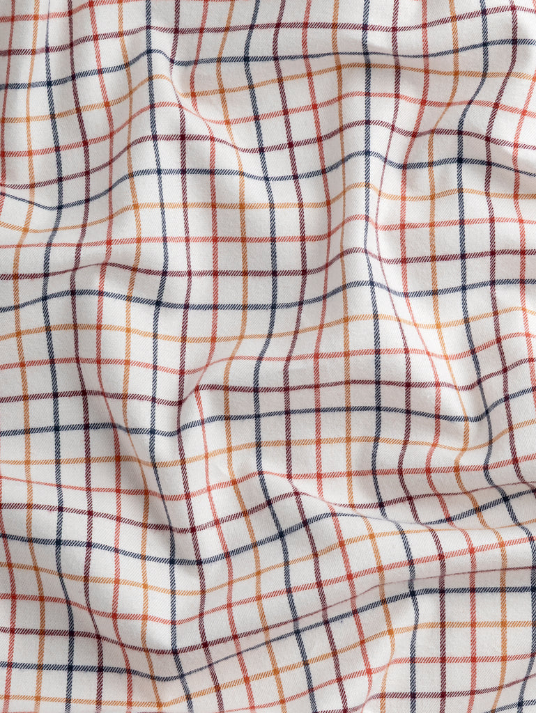 Harvest Check Brushed Cotton - Cream + Multicolour