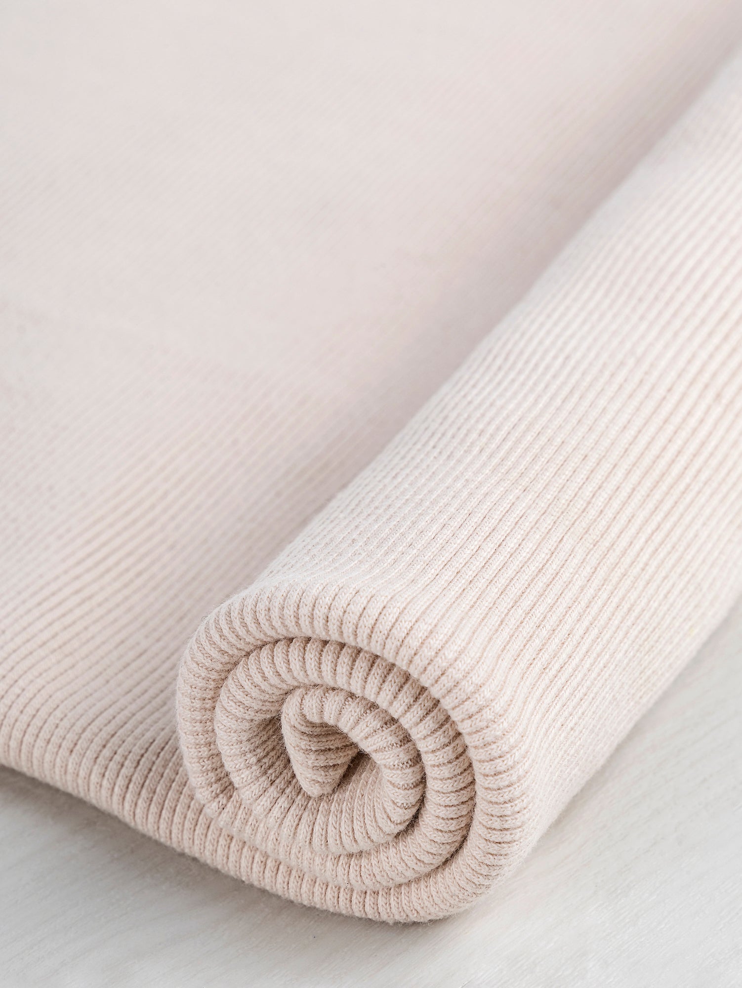 Heavy Organic Cotton 2x1 Rib Knit - Blush | Core Fabrics