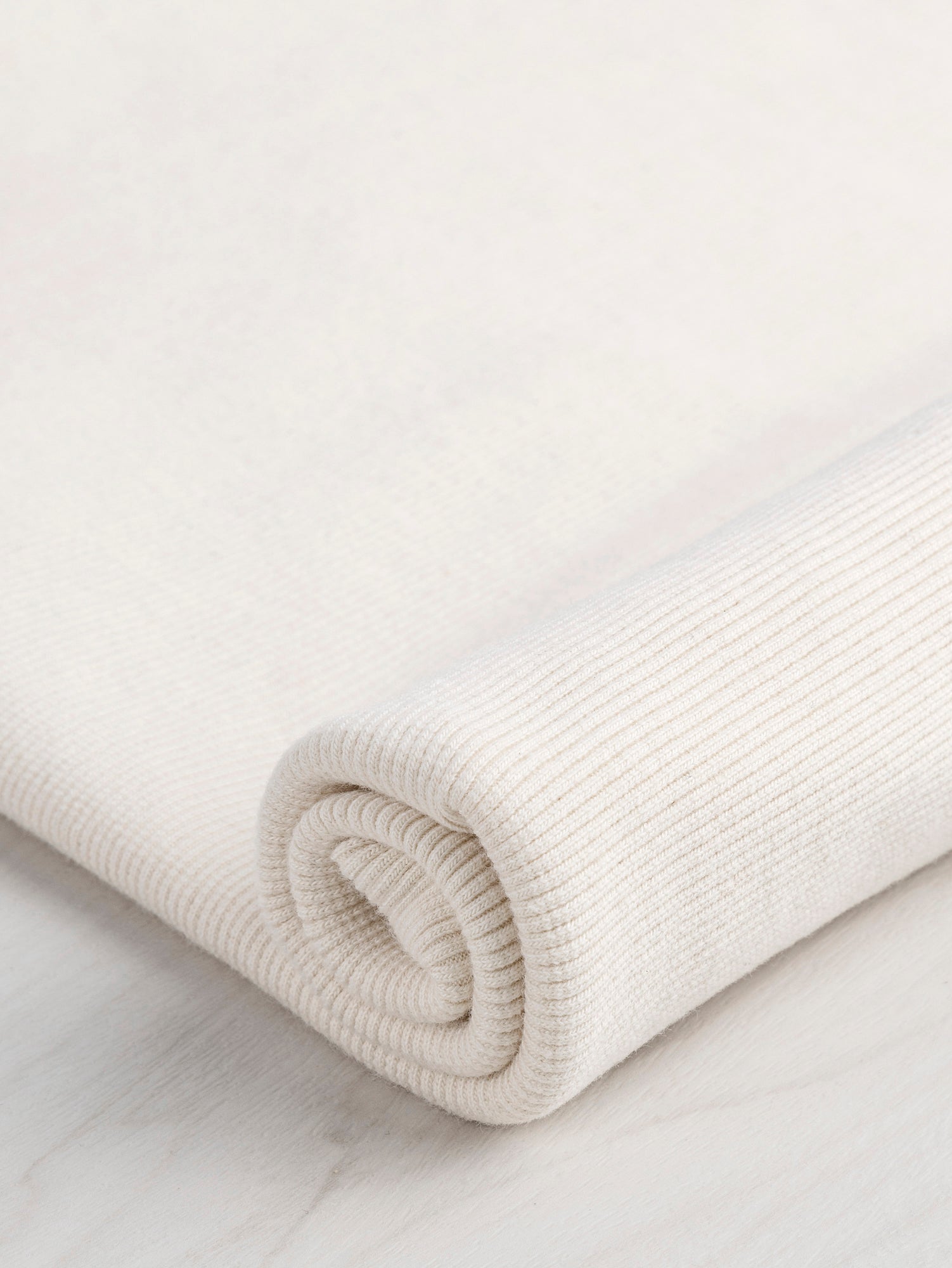 Heavy Organic Cotton 2x1 Rib Knit - Natural | Core Fabrics