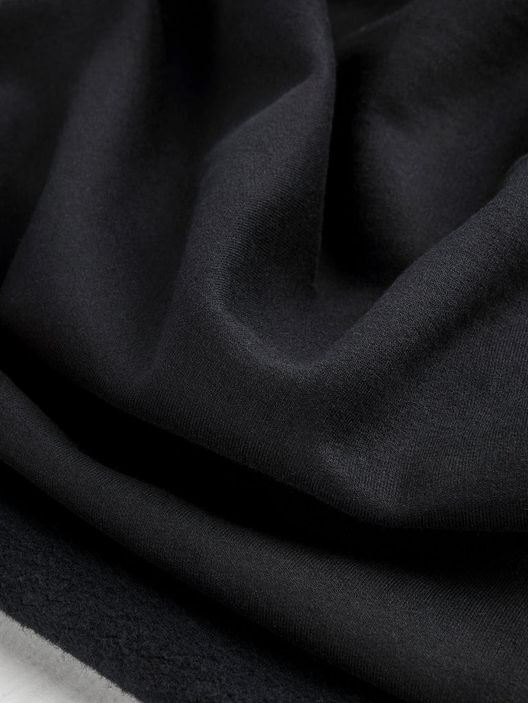 Heavy Organic Cotton Fleece Deadstock - Black