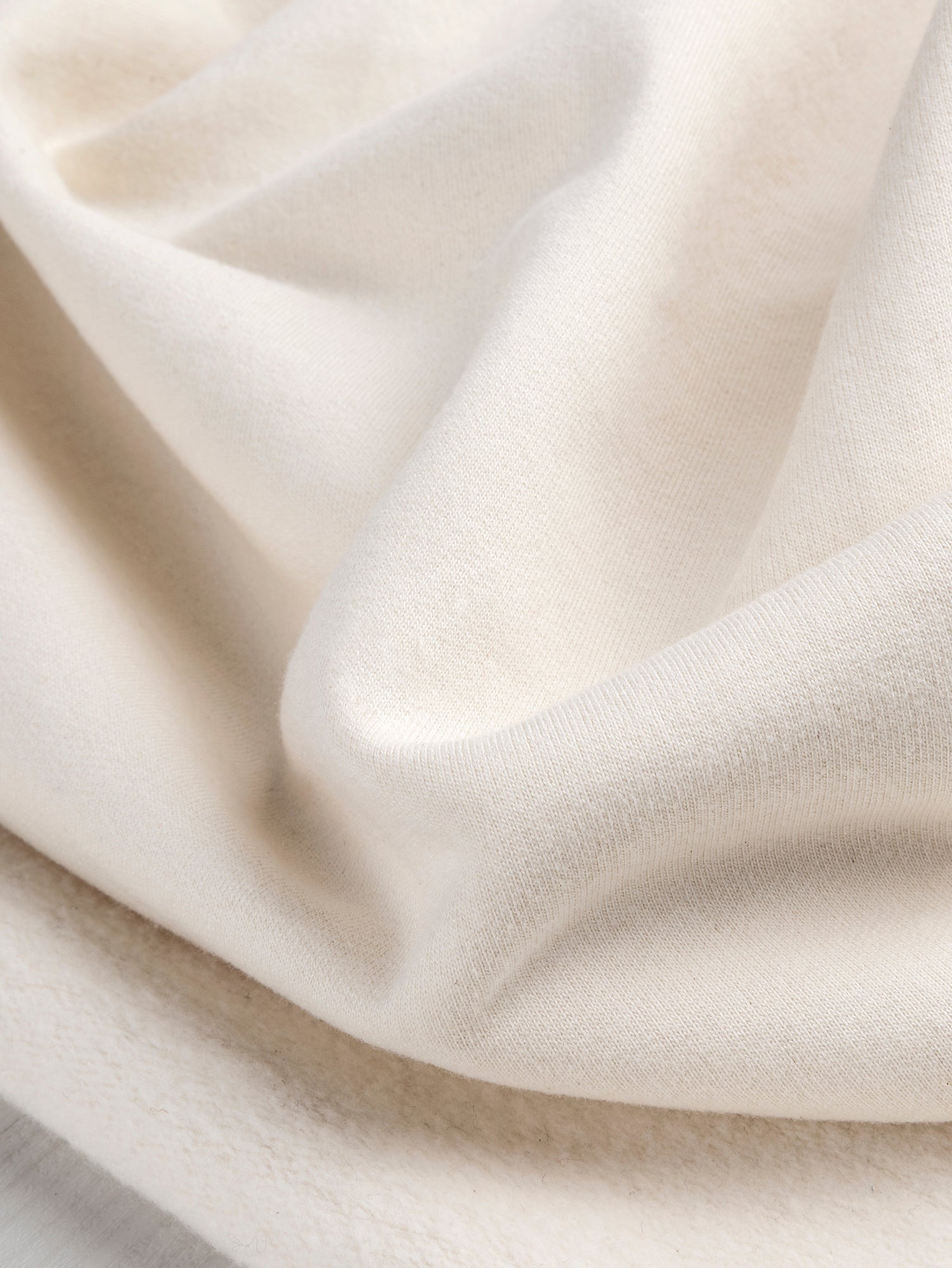 F-COT419-002 - Heavy Organic Cotton Fleece Deadstock - Undyed-Core-Fabrics-scrunched.JPG