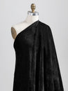 Heavy Tencel Stretch Velvet Deadstock - Black | Core Fabrics