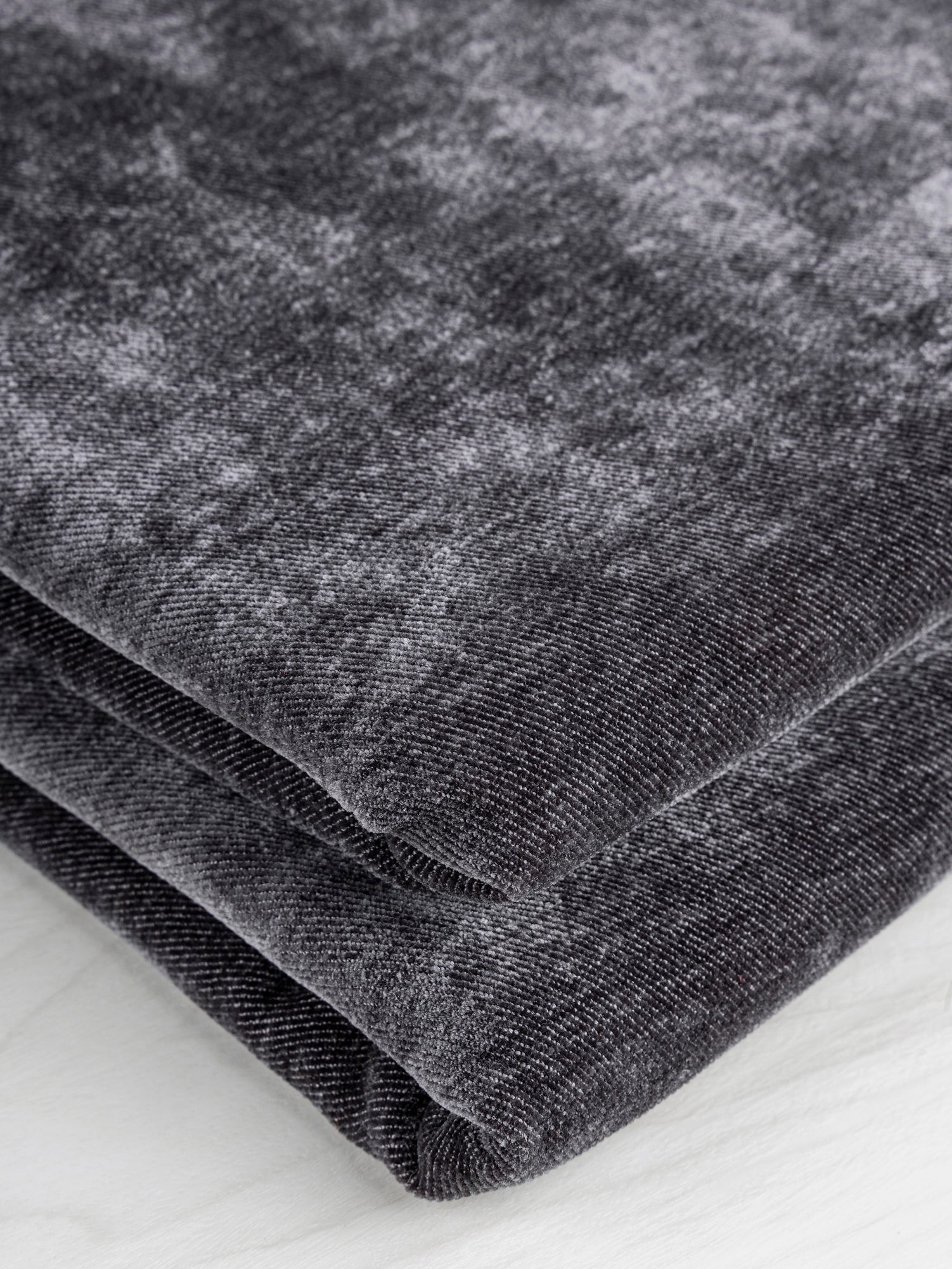 Heavy Tencel Stretch Velvet Deadstock - Graphite | Core Fabrics