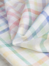 Hopscotch Check Print Organic Cotton Canvas - White + Pastel | Core Fabrics