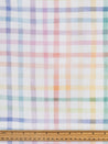 Hopscotch Check Print Organic Cotton Canvas - White + Pastel | Core Fabrics