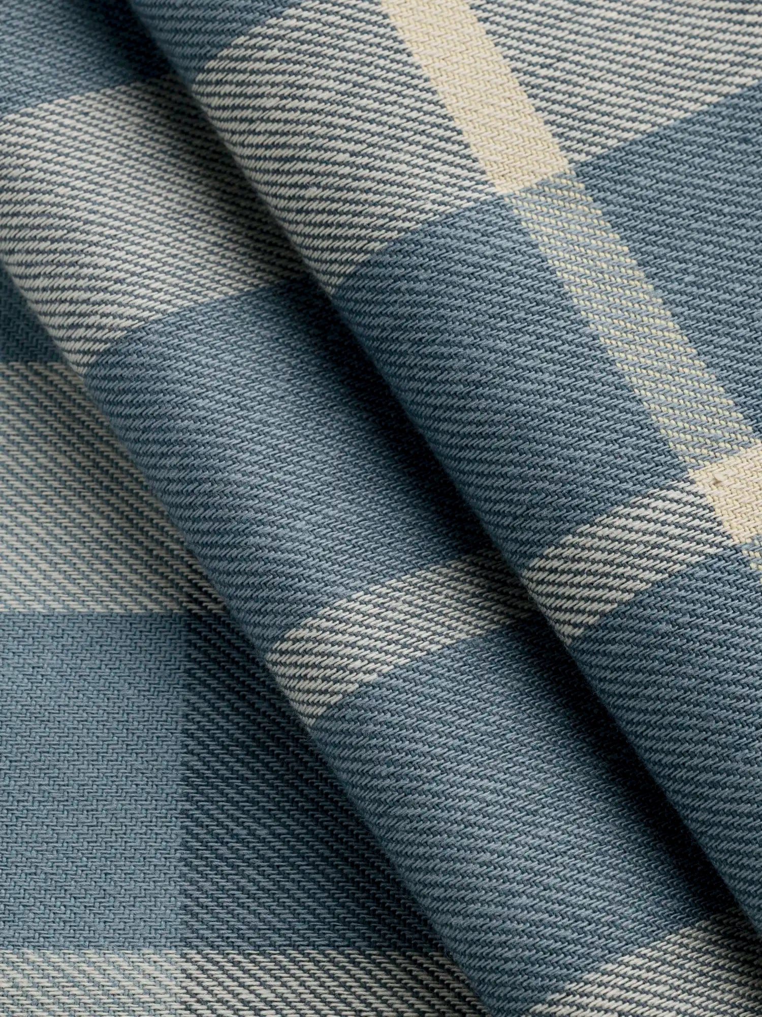 F-COT405-001-Horizon-Plaid-Check-Japanese-Cotton-Twill-Chambray-Cream-and-Butter-Yellow-Core-Fabrics-fold.webp