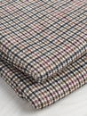Houndstooth Wool Blend Heavy Suiting Deadstock - Cream + Black + Ochre + Bordeaux | Core Fabrics