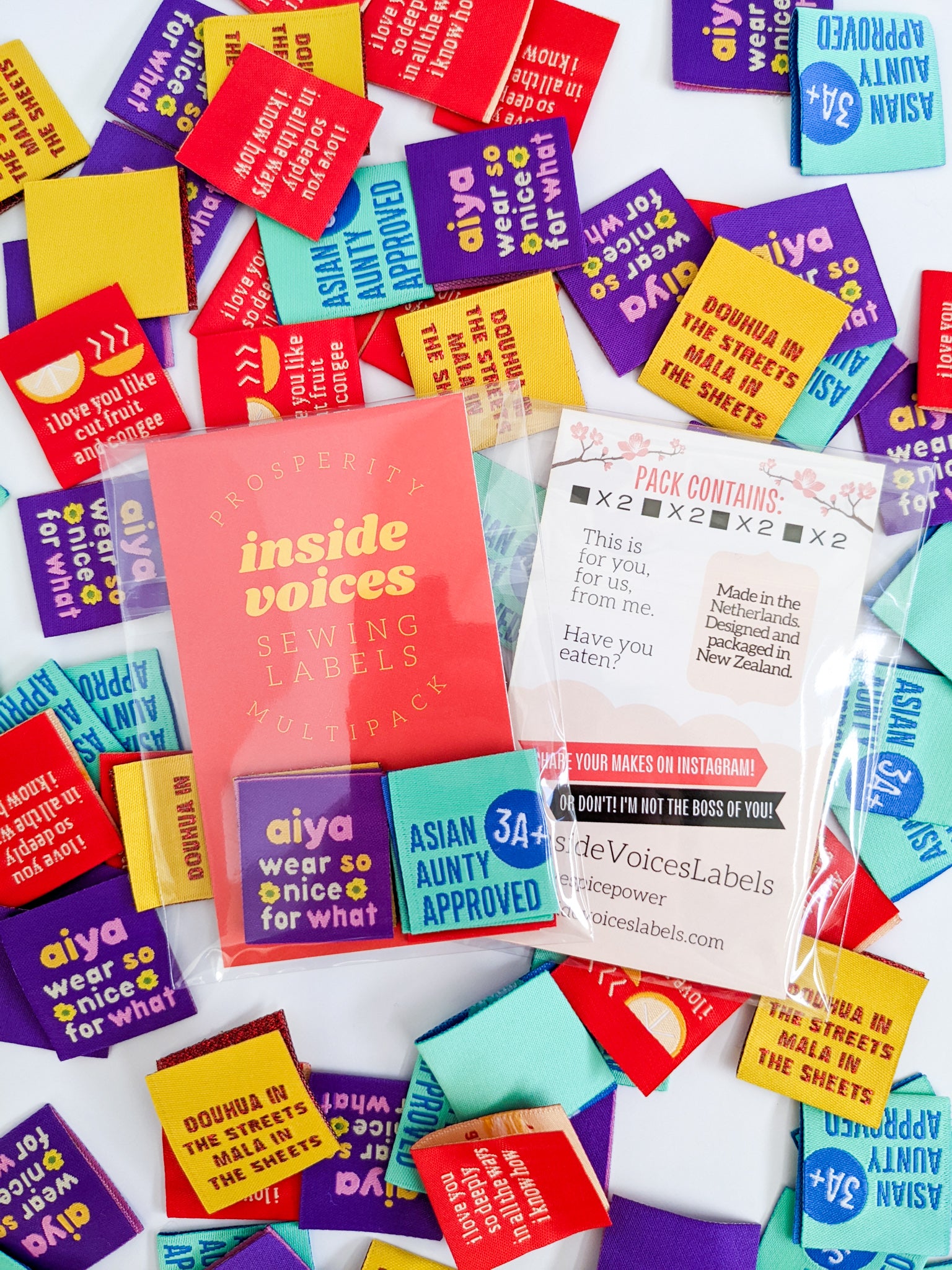 Inside Voices Sewing Labels Multipack: Prosperity | Core Fabrics