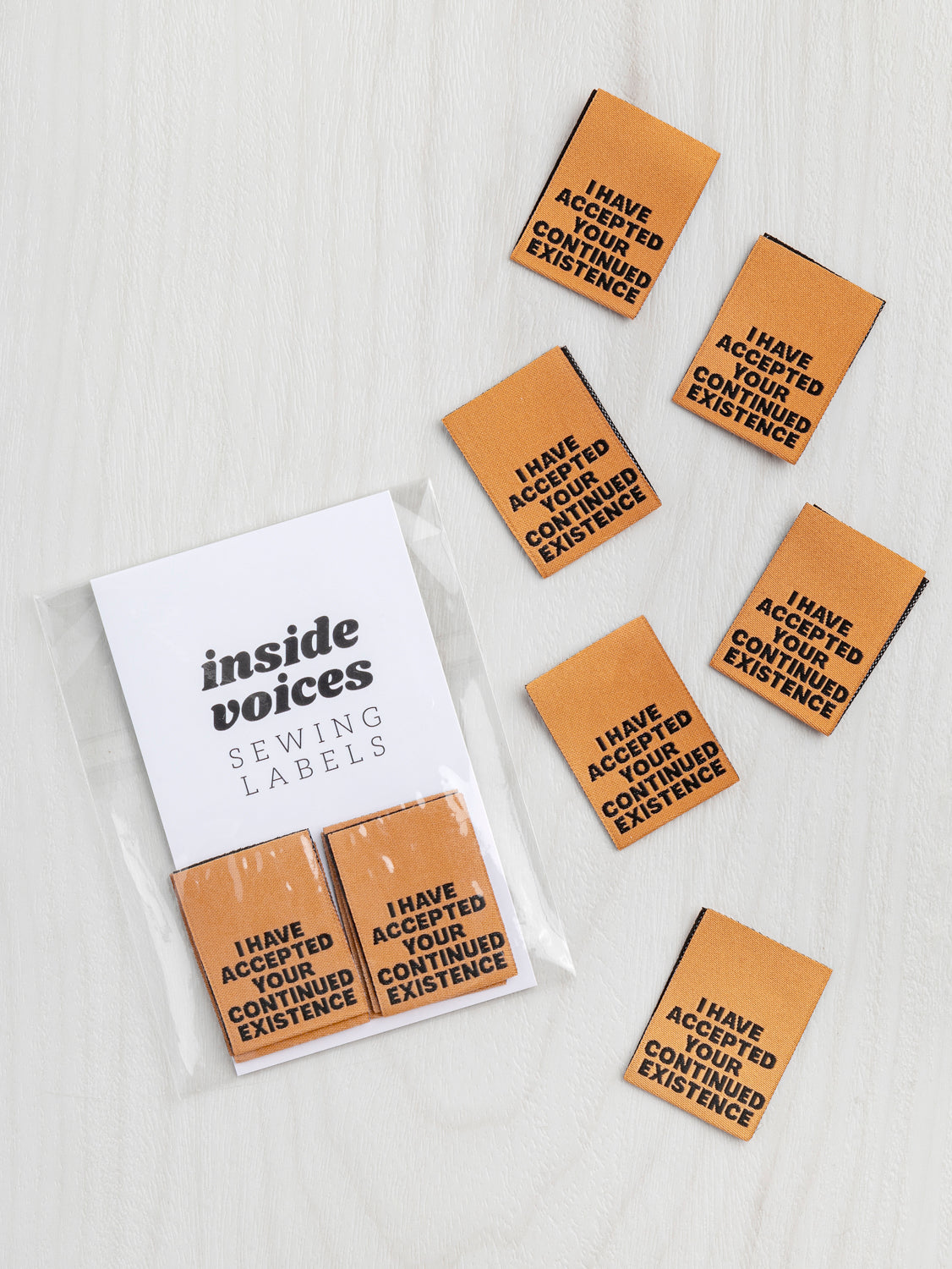 Inside Voices Sewing Labels Singles: Acceptance | Core Fabrics
