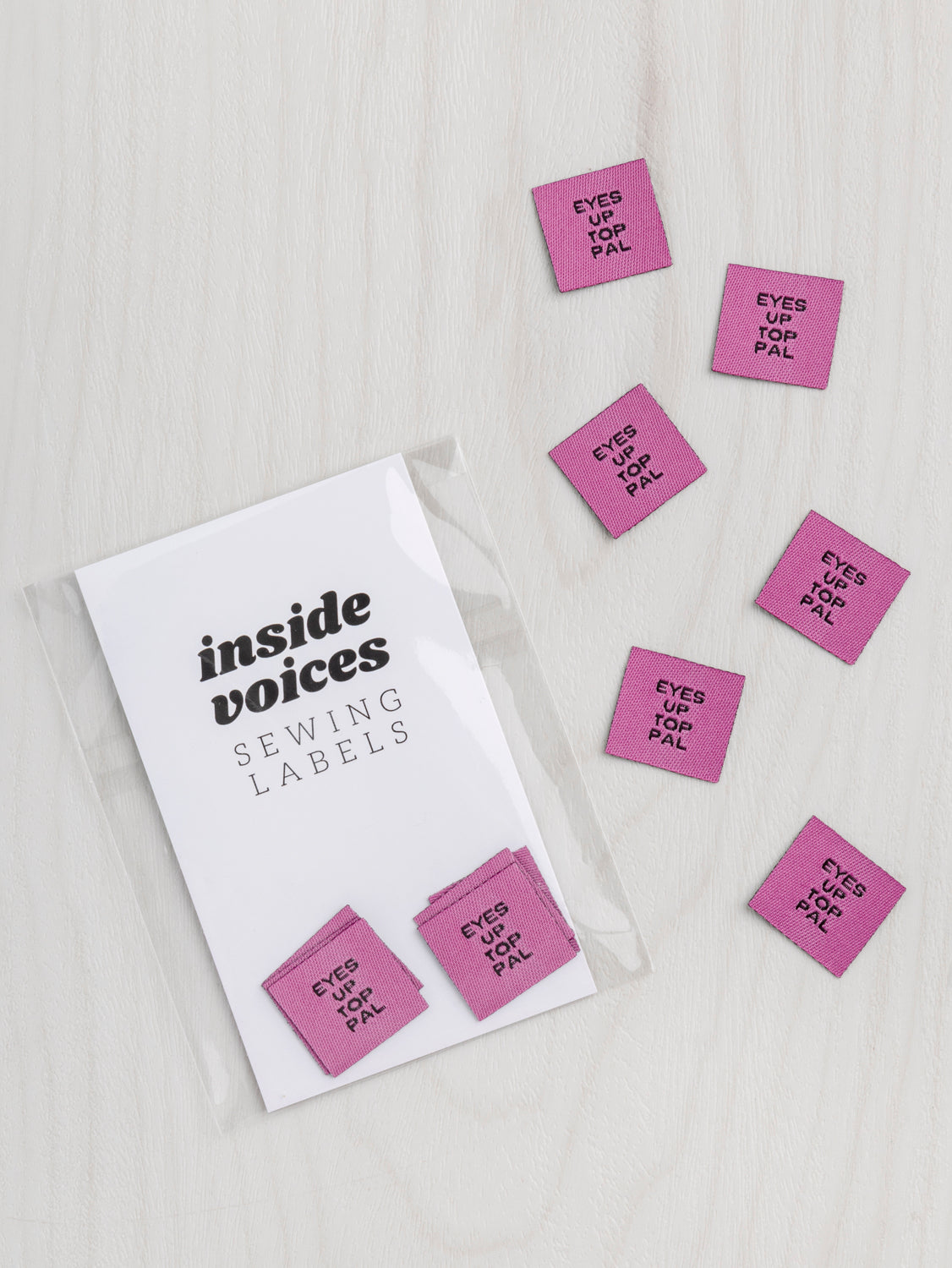 Inside Voices Sewing Labels Singles: Eyes Up Top Pal | Core Fabrics