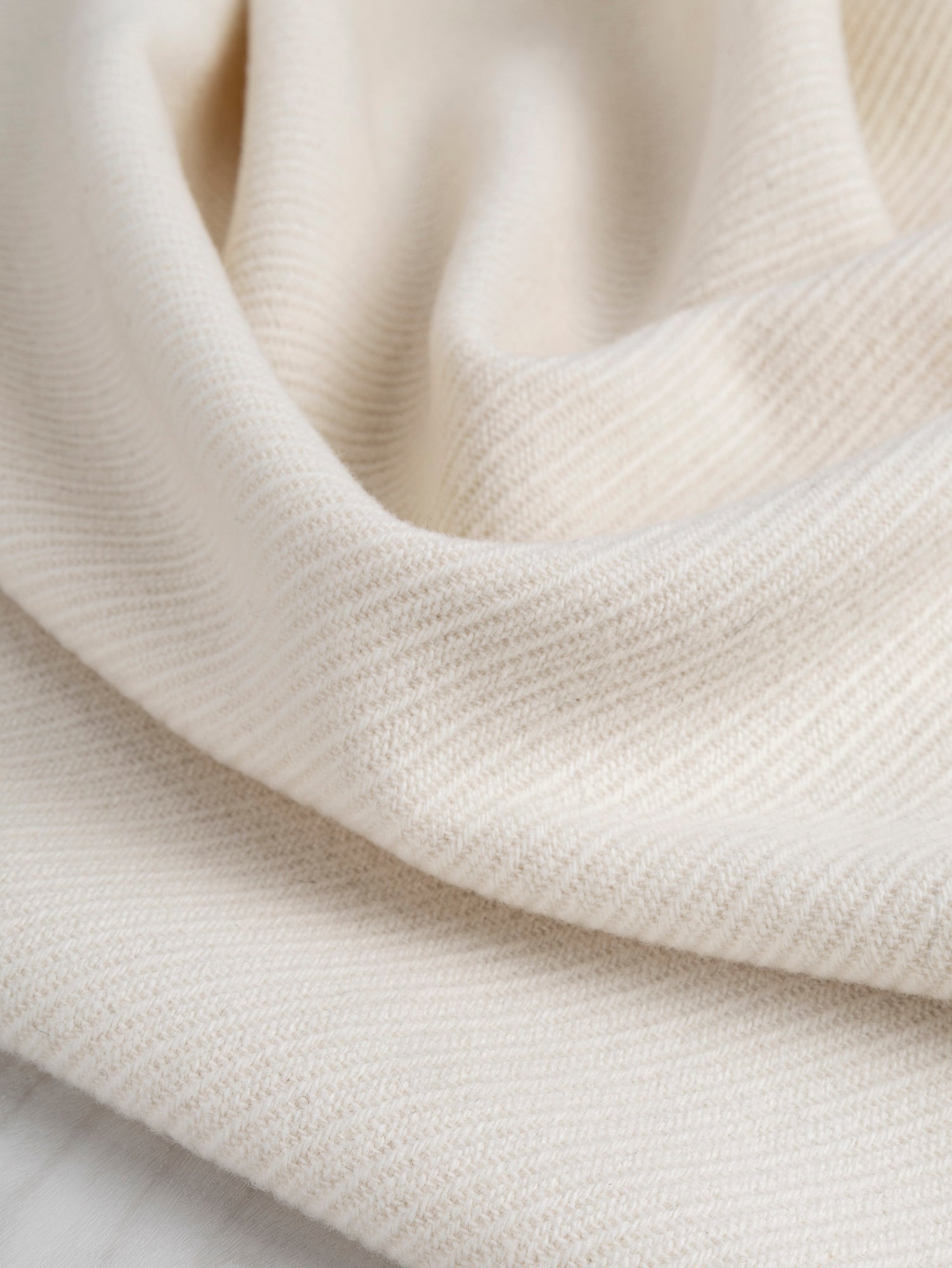 Italian Textured Wool Coating Deadstock - Ivory | Core Fabrics