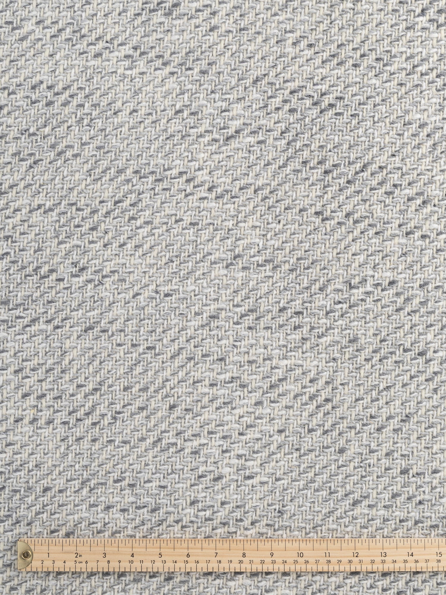 F-WOL129-Italian-Wool-Bouclé-Tweed-Deadstock-Cream-White-Grey-Core-Fabrics-ruler.JPG