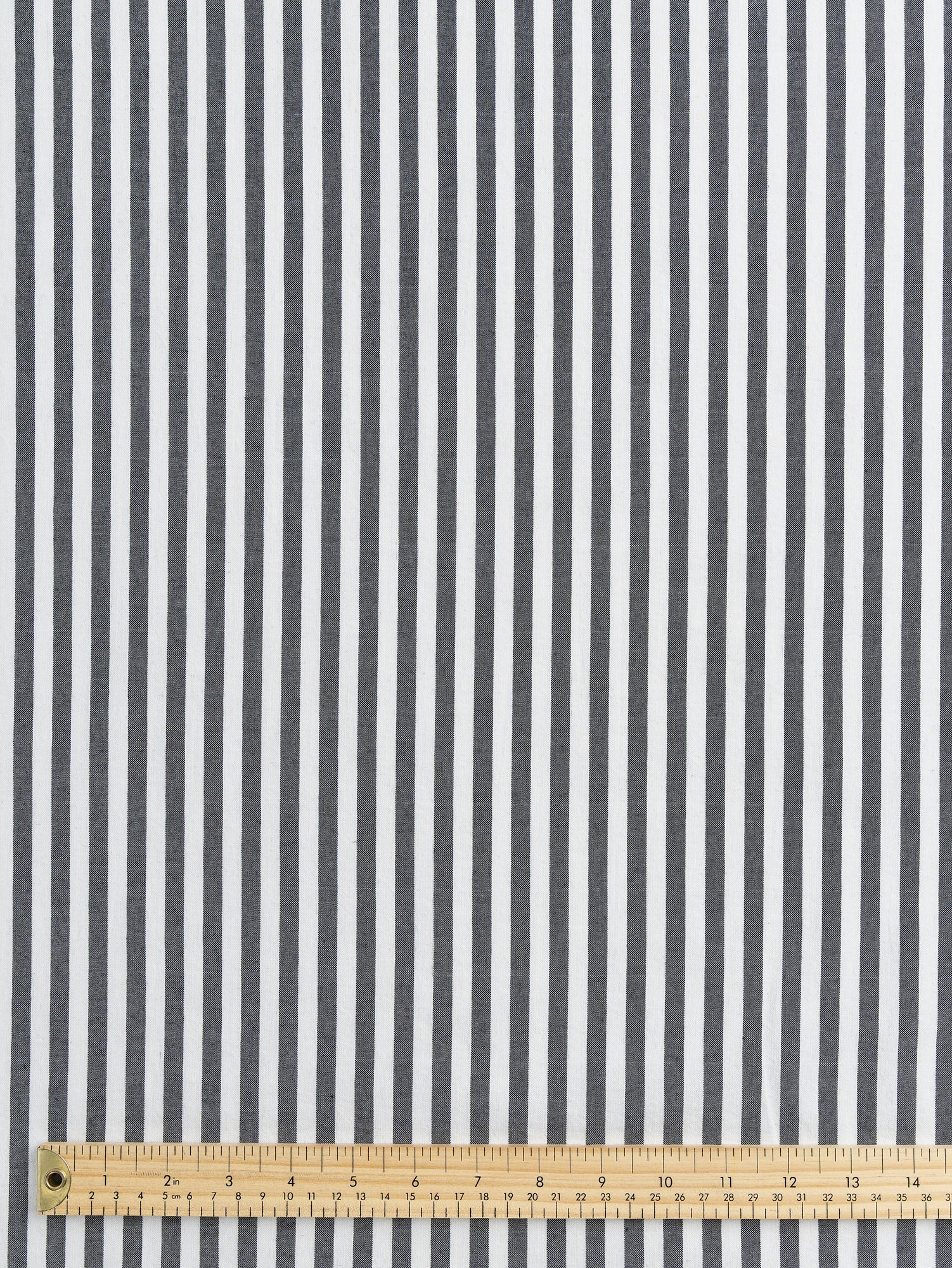Japanese Cotton Tencel Striped Shirting - Black + White | Core Fabrics