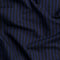 Japanese Cotton Tencel Striped Shirting - Indigo + Black