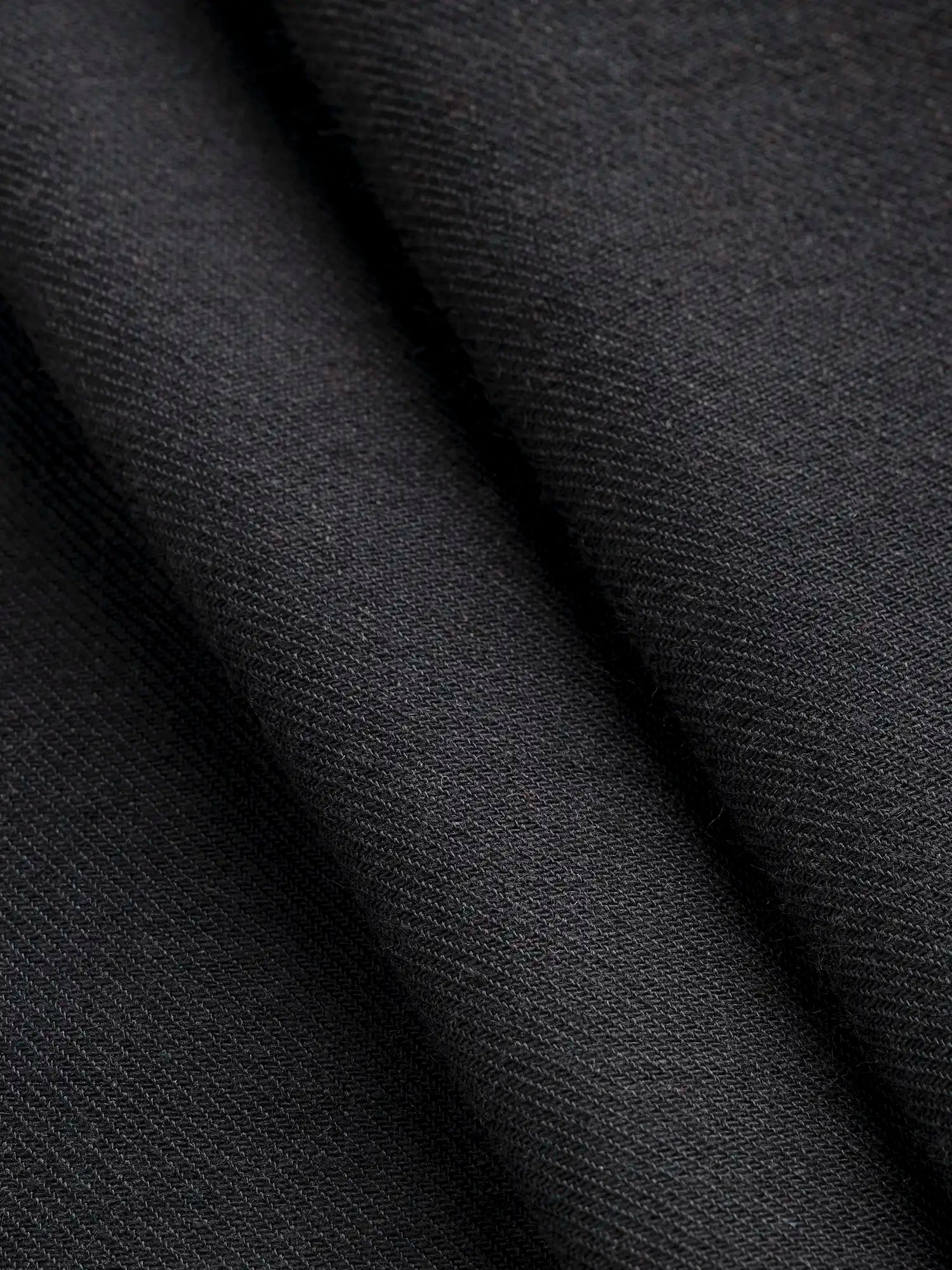 kuroフランネル Japanese Soft Flannel Twill - Black | Core Fabrics