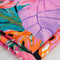 Tropical Leaf Print Viscose - Black + Pink + Orange + Violet