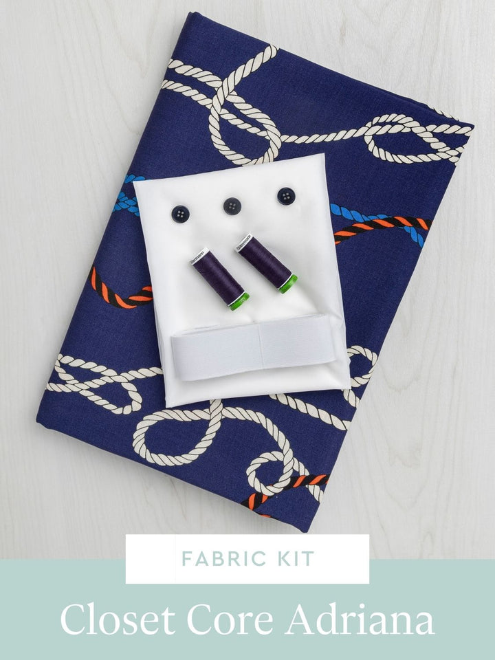 Adriana Matching Set Kit | Large Rope Print Textured Ecovero Viscose