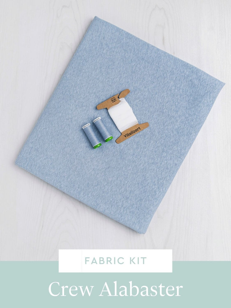 Alabaster Knit Top Kit | Light Blue Hemp Organic Cotton Jersey