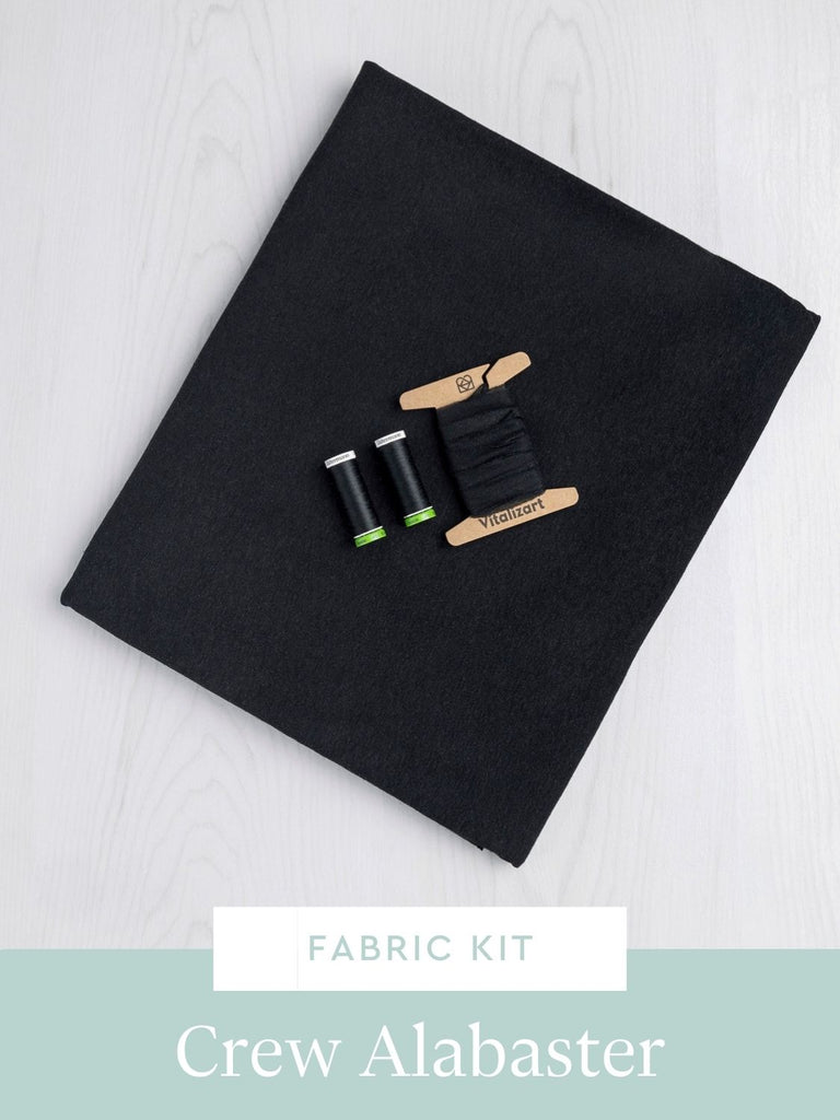 Alabaster Knit Top Kit | Black Hemp Organic Cotton Jersey