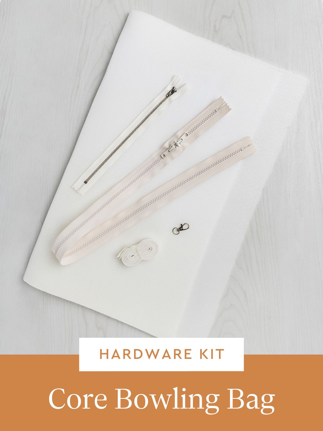 Core Bowling Bag Hardware Kit - Cream Bias Tape