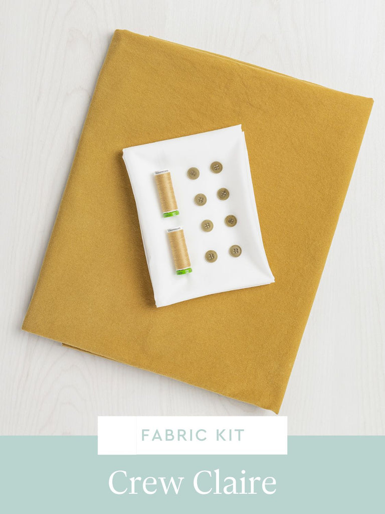 Claire Shorts Kit | Dijon Substantial Organic Cotton Broadcloth