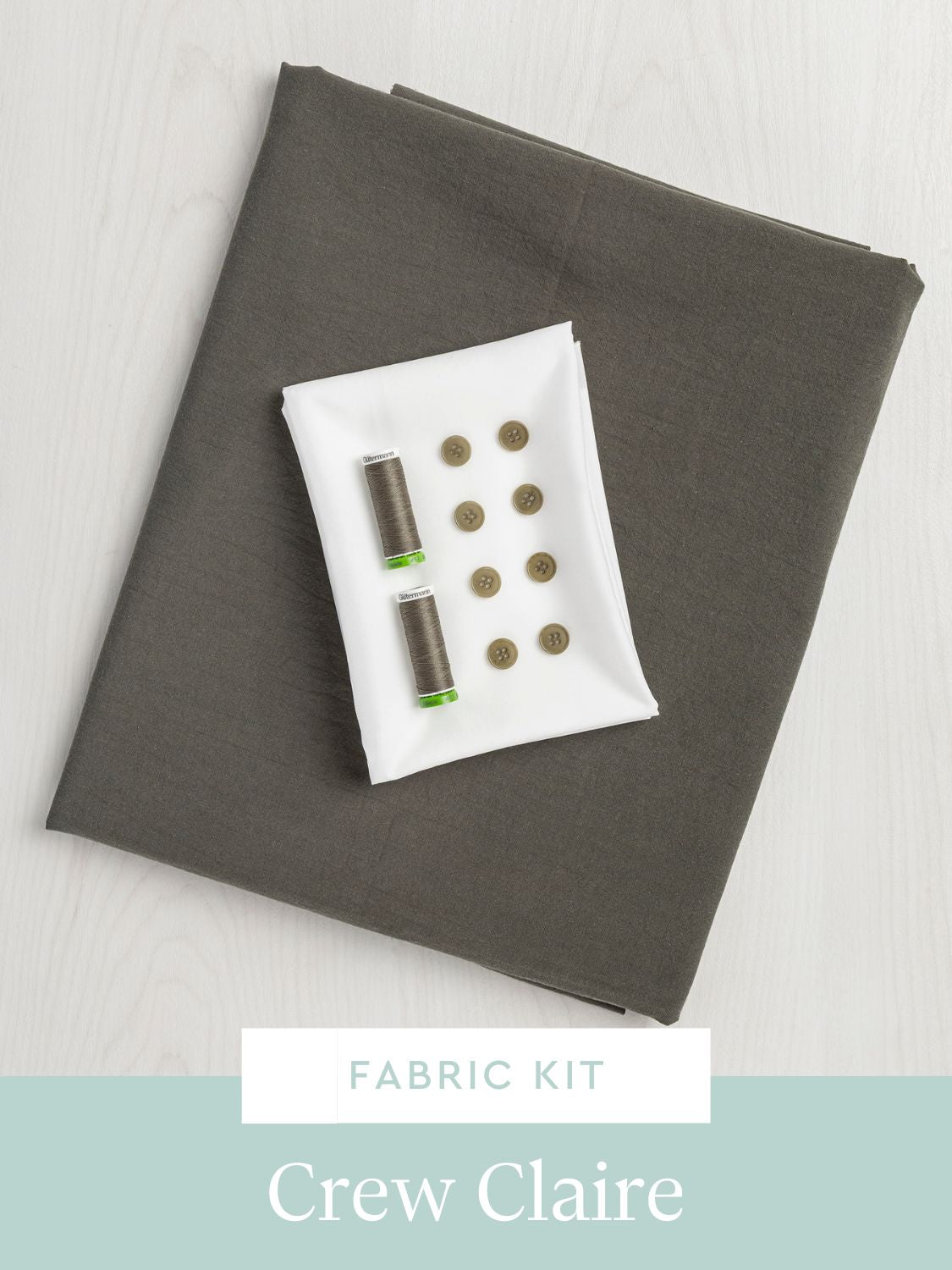 Claire Shorts Kit | Sage Substantial Organic Cotton Broadcloth - Core Fabrics
