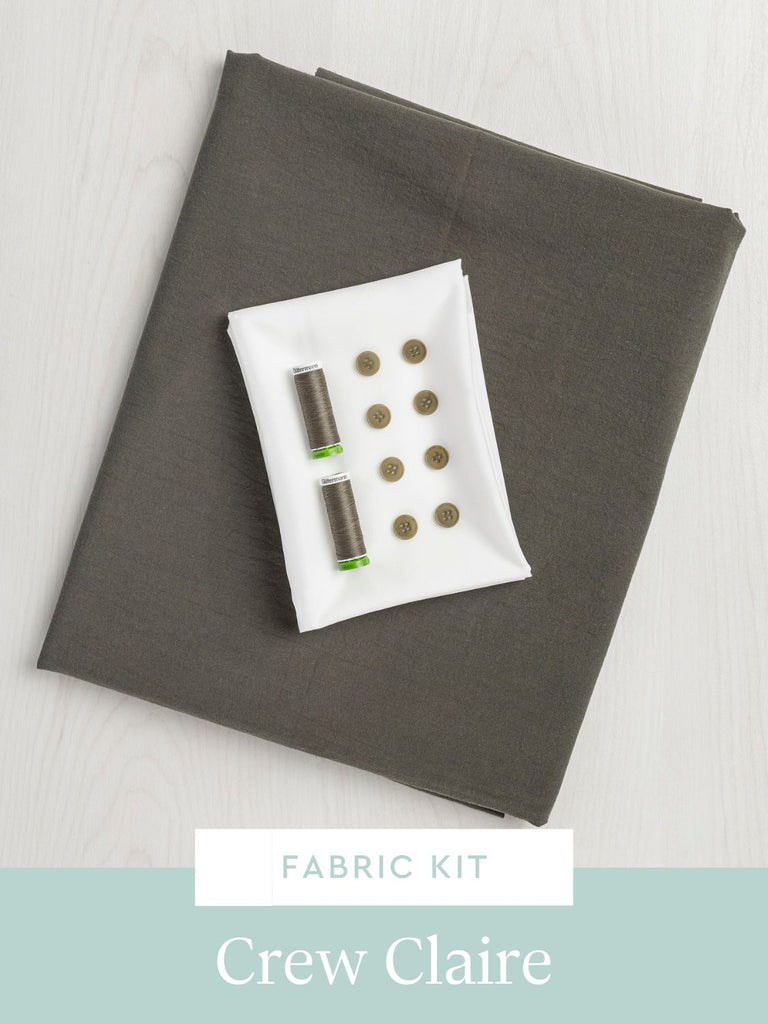 Claire Shorts Kit | Sage Substantial Organic Cotton Broadcloth