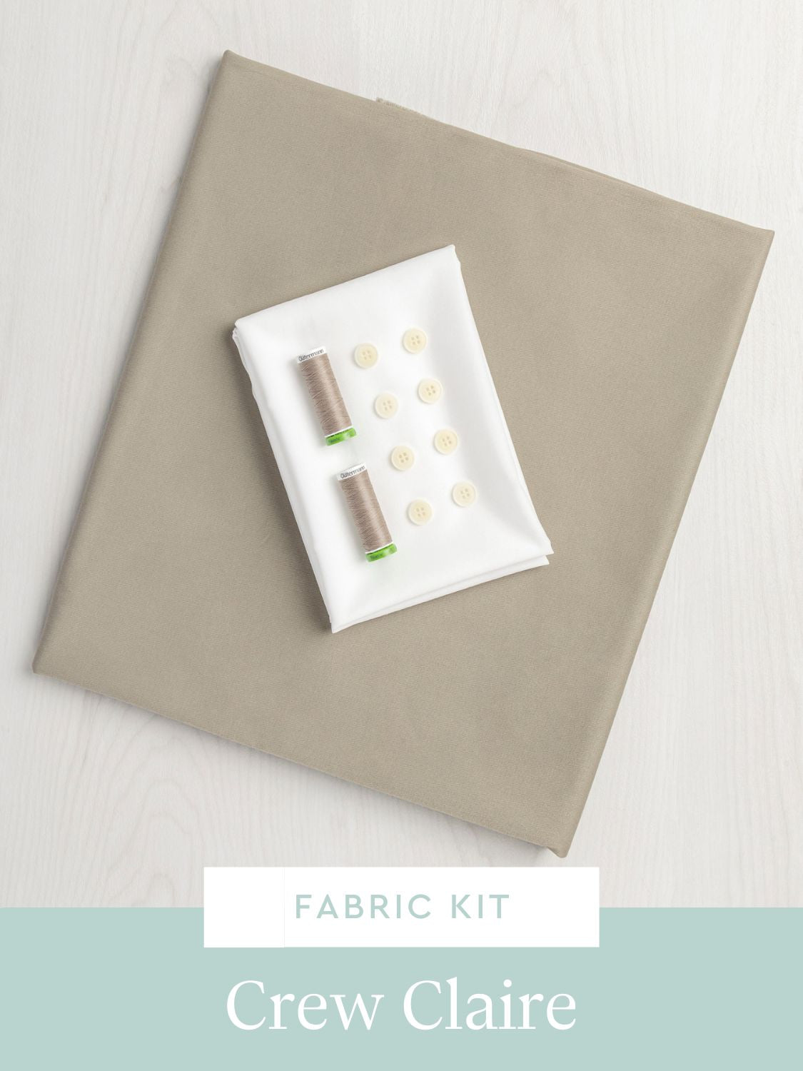 Claire Shorts Kit | Khaki Midweight Organic Cotton Twill - Core Fabrics
