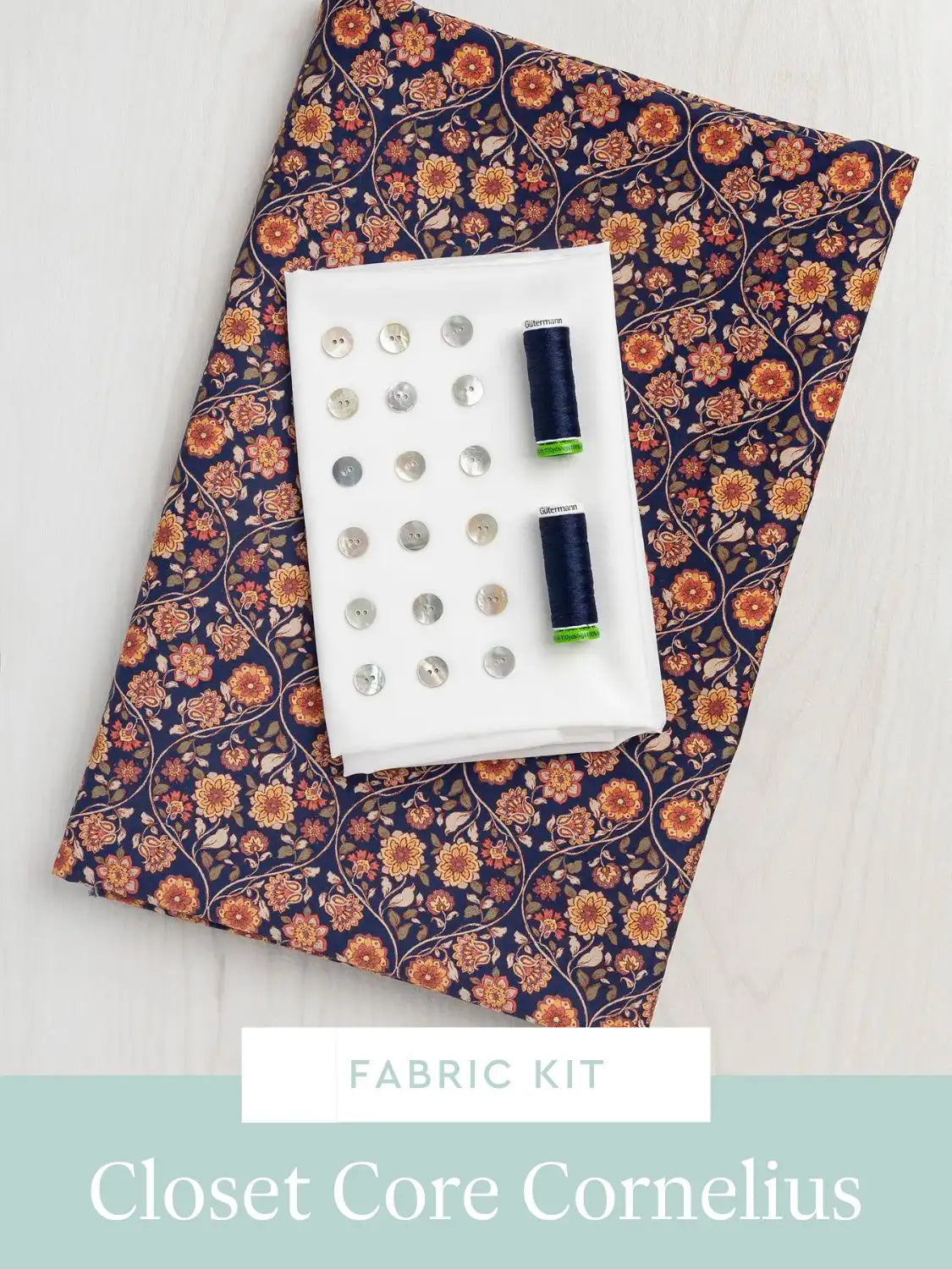 Cornelius Western Shirt Kit | Floral Trellis Cotton Lawn