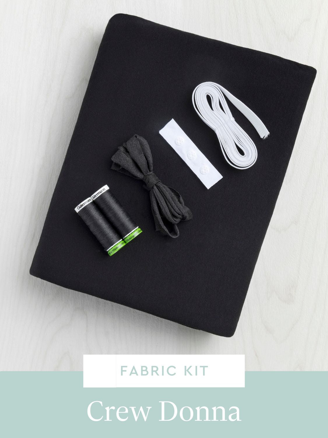 Donna Bodysuit Kit | Black Organic Cotton Spandex Jersey