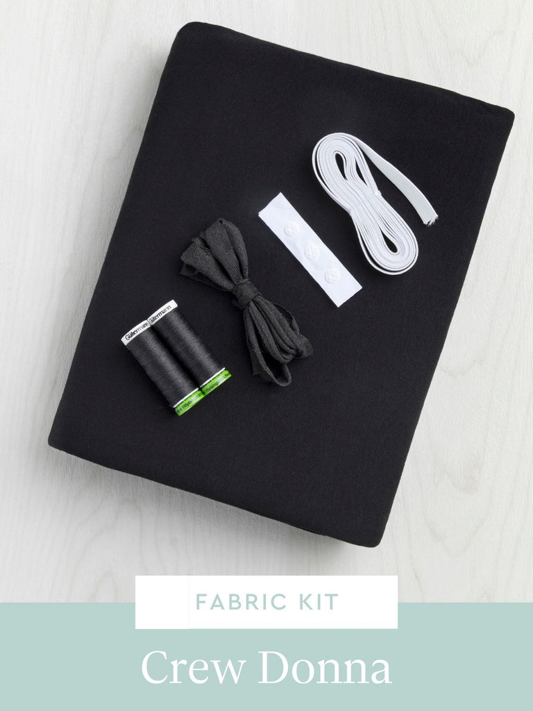 Donna Bodysuit Kit | Black Organic Cotton Spandex Jersey