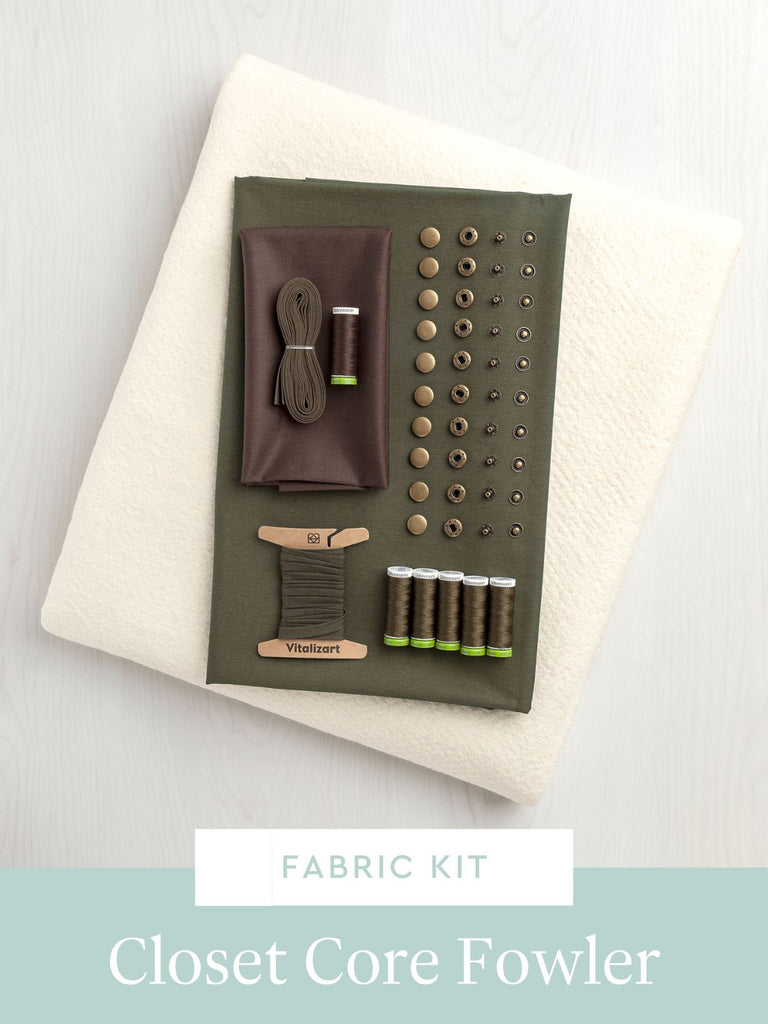 Fowler Jacket Kit |  Dark Olive Lightweight Silky Cotton Poplin