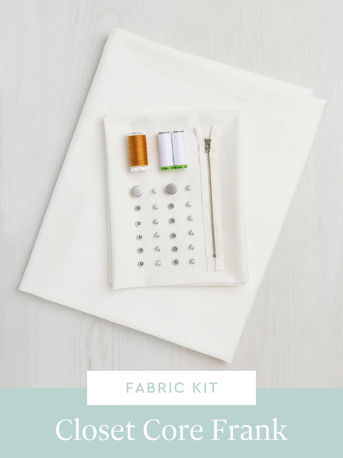 Kit Jeans Frank | Denim de coton biologique non extensible blanc