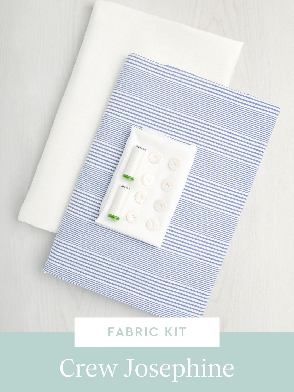Josephine Set Kit-Textured Stripe Japanese Cotton Shirting| Core Fabrics