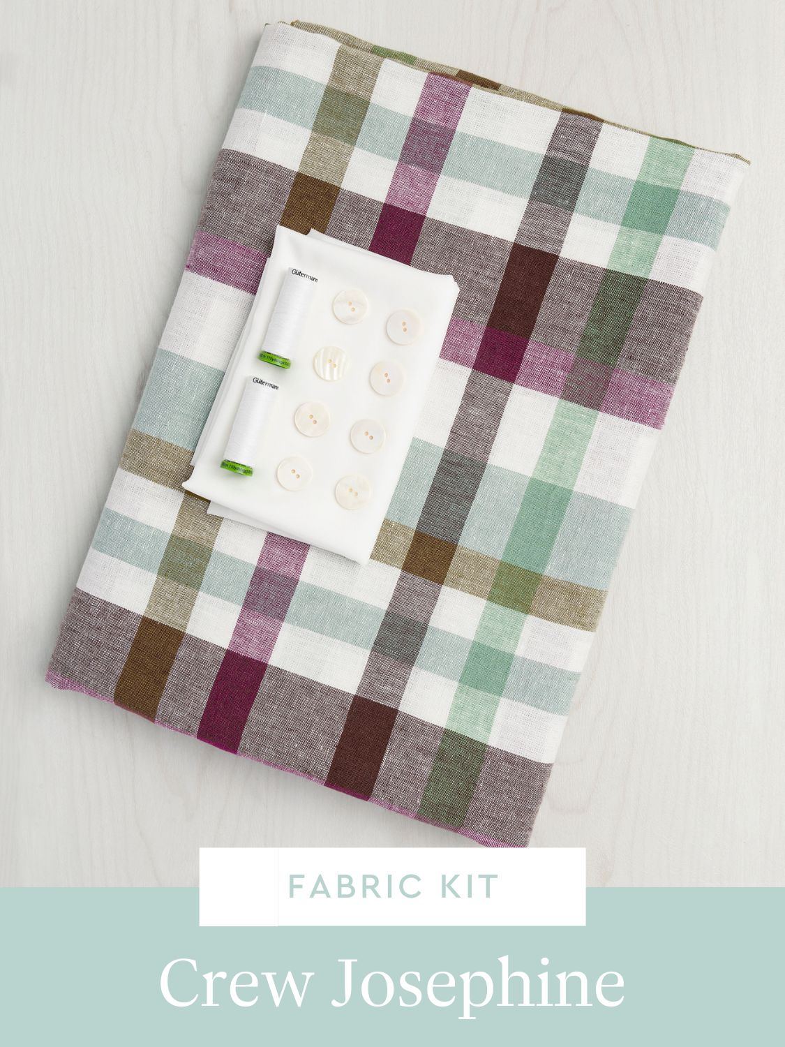 Josephine Set Kit - Vineyard Check European Linen | Core Fabrics