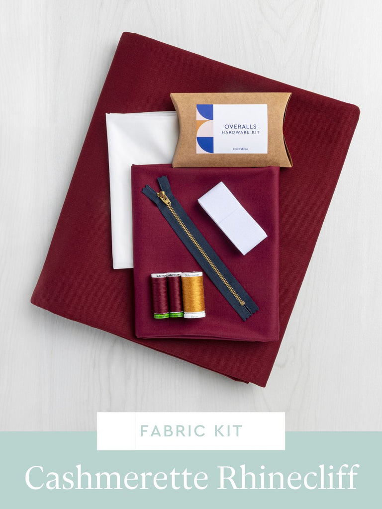 Rhinecliff Overalls Kit |  Bordeaux Heavyweight Organic Cotton Twill