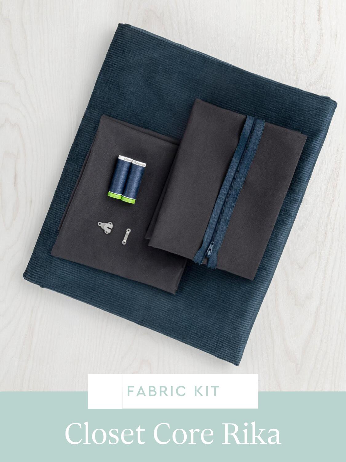 Rika Pants Kit | Deep Teal Slight Stretch Cotton Corduroy