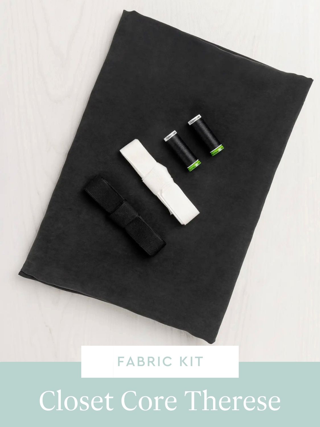 Ensemble de pantalon de sport Thérèse | Lyocell viscose Tencel lavé sable – Noir