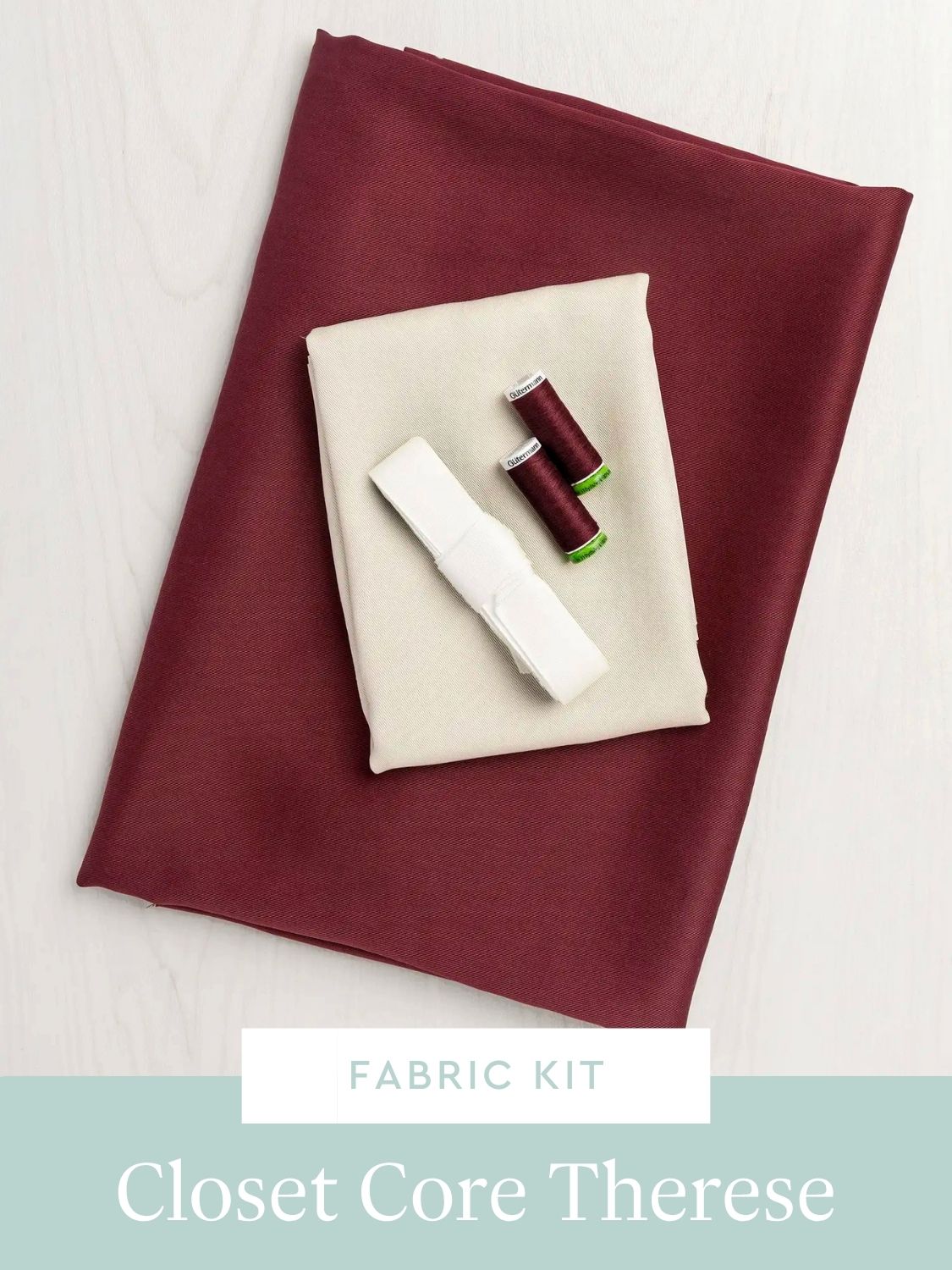 Kit de pantalon Therese | sergé de lyocell Bordeaux