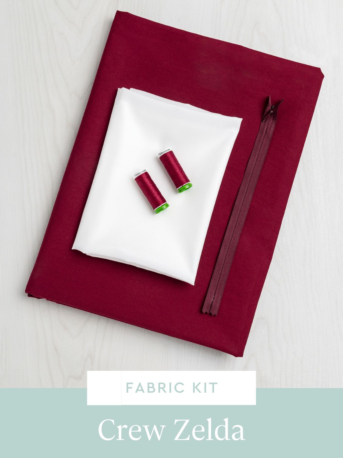 Zelda Skirt Kit | Rhubarb Signature Crisp Cotton Poplin