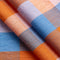 Kite Handwoven Check Cotton - Sky + Petal + Orange