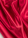 Korean Flannel Backed Satin Kasha Lining Deadstock - Red | Core Fabrics