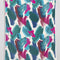 Viscose à large imprimé de coups de pinceau abstraits - Crème + Magenta + Sarcelle + Vert