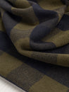 Large Buffalo Check Polar Fleece Deadstock - Olive + Navy | Core Fabrics