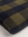 Large Buffalo Check Polar Fleece Deadstock - Olive + Navy | Core Fabrics