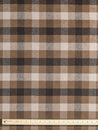 Large Check Brushed Melton Wool Blend Deadstock - Brown + Tan + Beige | Core Fabrics