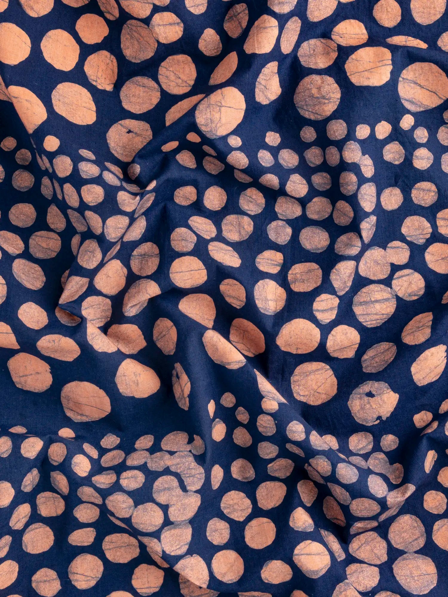 F-COT428-Large-Dot-Artisanal-Cotton-Batik-Blue-and-Coral-Core-Fabrics-scrunched.webp
