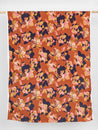 Large Floral Print EcoVero Challis - Mahogany + Ochre + Lilac | Core Fabrics
