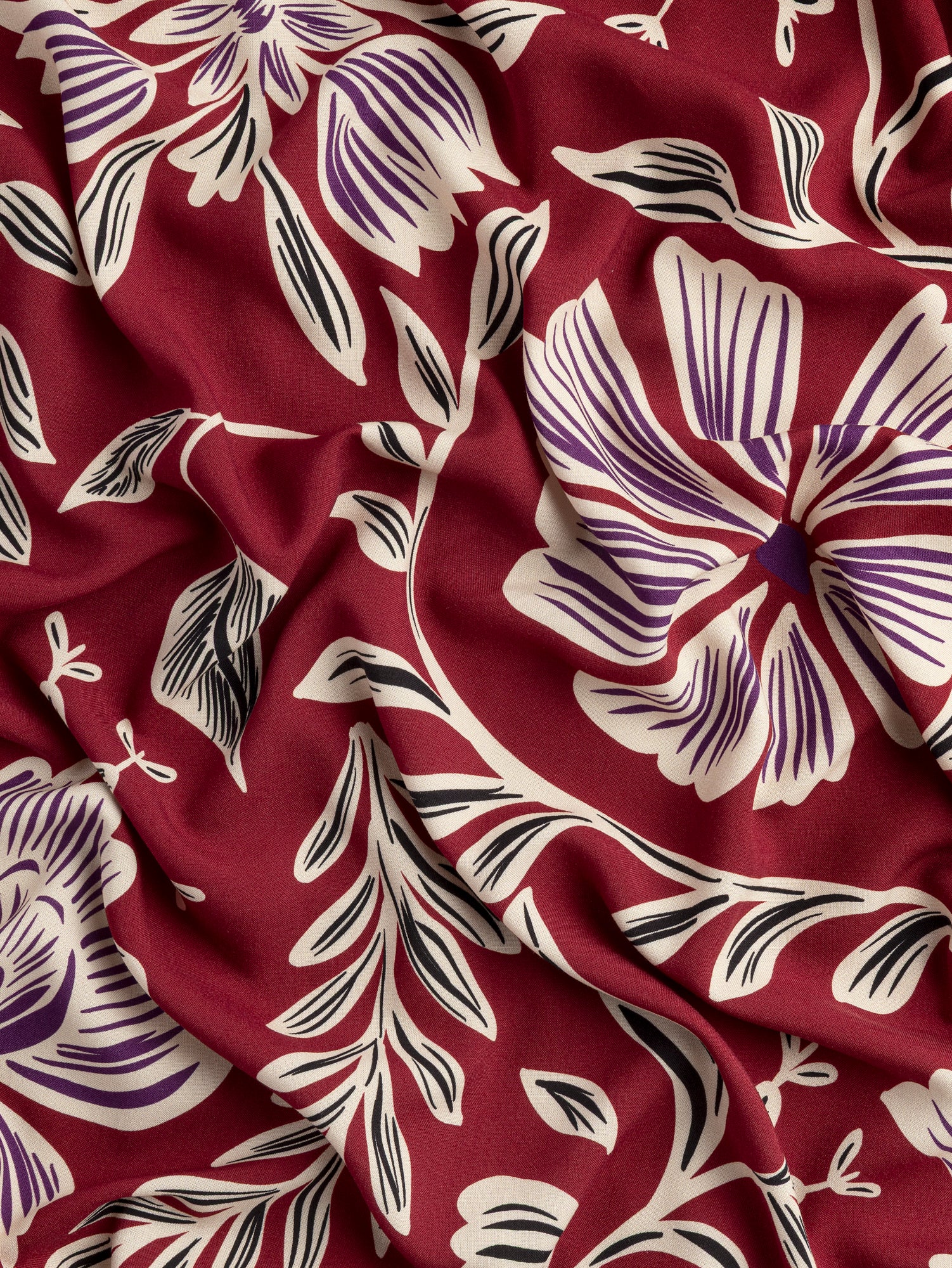 F-VIS277-Large-Folk-Floral-Print-Ecovero-Viscose-Bordeaux-Purple-Cream-Core-Fabrics-scrunched.JPG
