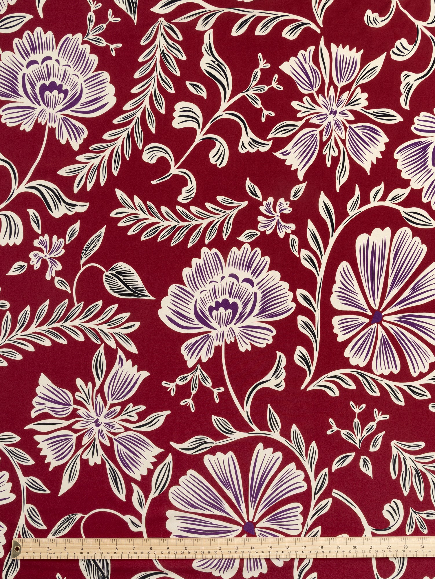 F-VIS277-Large-Folk-Floral-Print-Ecovero-Viscose-Bordeaux-Purple-Cream-Core-Fabrics-ruler.JPG